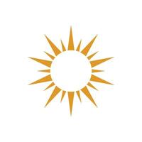 Sun logo vector template symbol design