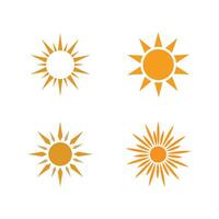 Sun logo vector template symbol design