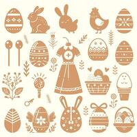 Easter Element Icon and Symbol vector