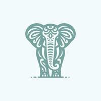 Elephant Simple Logo Monochrome vector