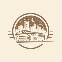 Car Logo Monochrome Vintage Design vector