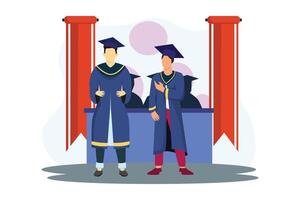 Graduation Day Flat Illustration Design vector