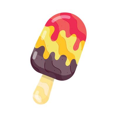 Flat icon of ice cream