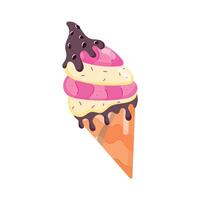 Flat icon of ice cream vector