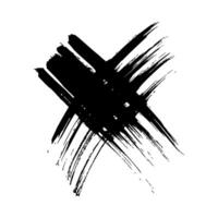 Black Hand drawn cross symbol vector