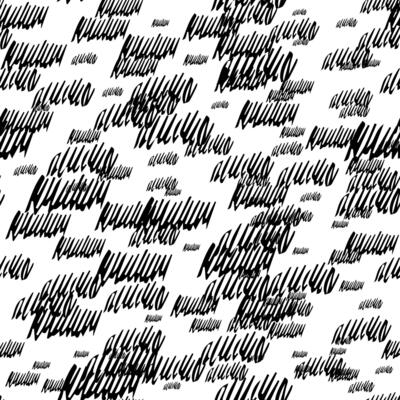 Seamless pattern with black pencil brushstrokes