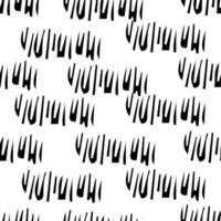 Seamless pattern with black pencil brushstrokes vector