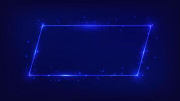 Neon frame with shining effects vector