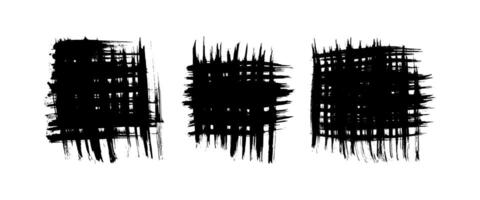 Black brush stroke in square form on white background vector