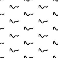 Seamless pattern with sketch squiggle vector