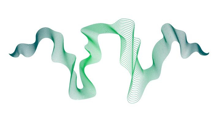 Abstract backdrop with wave gradient lines