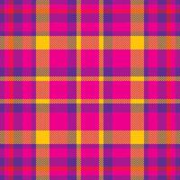 Plaid check pattern. Seamless fabric texture. Tartan textile print. vector