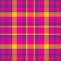 Plaid check pattern. Seamless fabric texture. Tartan textile print. vector