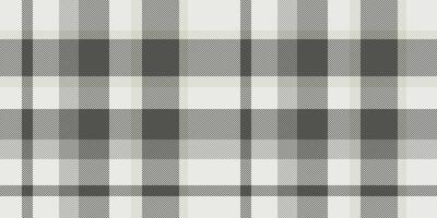 Cool pattern check tartan, real fabric seamless plaid. Layer background textile texture vector in white and grey colors.