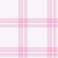 Plaid seamless pattern in pink. Check fabric texture. Vector textile print.