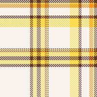Sketching check plaid fabric, halftone vector background tartan. Rural seamless pattern texture textile in white and linen colors.