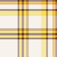 Sketching check plaid fabric, halftone vector background tartan. Rural seamless pattern texture textile in white and linen colors.