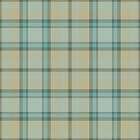 Plaid seamless pattern in green. Check fabric texture. Vector textile print.