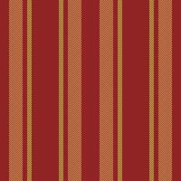 Stage seamless vector background, structure vertical fabric texture. Sensual pattern lines stripe textile in red and amber colors.