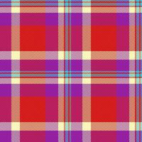 Post background fabric vector, greeting card textile plaid seamless. Sketching check texture pattern tartan in red and light colors. vector