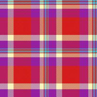 Post background fabric vector, greeting card textile plaid seamless. Sketching check texture pattern tartan in red and light colors. vector