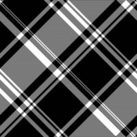 Minimal pattern texture seamless, scrapbooking fabric textile vector. Rug background plaid check tartan in black and white colors. vector
