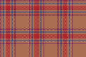 Plaid background, check seamless pattern in red. Vector fabric texture for textile print, wrapping paper, gift card or wallpaper.