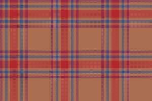 Plaid background, check seamless pattern in red. Vector fabric texture for textile print, wrapping paper, gift card or wallpaper.