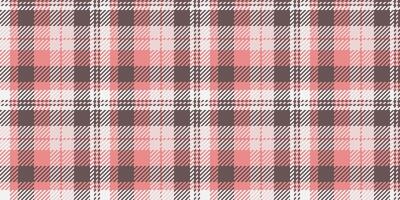 Path seamless fabric plaid, american pattern textile background. Chic tartan vector texture check in pastel and red colors.