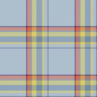 Plaid seamless pattern. Check fabric texture. Vector textile print.