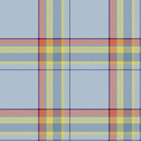 Plaid seamless pattern. Check fabric texture. Vector textile print.