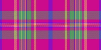 Calm pattern seamless check, occupation background vector texture. Xmas tartan plaid fabric textile in pink and green colors.