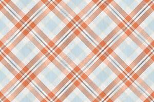 Eps seamless pattern background, celtic check fabric plaid. Ornamental textile tartan texture vector in white and orange colors.