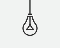 Light dimmer icon line trendy design. Electricity lamp saving energy sign. Black and white flat style. vector