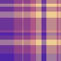 1970s check tartan fabric, merry texture plaid textile. Basic pattern vector seamless background in pastel and violet colors.