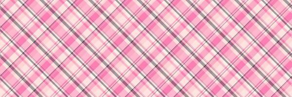 Symmetry plaid texture pattern, improvement vector background check. Worn textile fabric tartan seamless in light and pink colors.