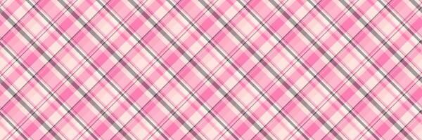 Symmetry plaid texture pattern, improvement vector background check. Worn textile fabric tartan seamless in light and pink colors.