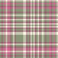 Plaid textile pattern of seamless vector background with a check tartan texture fabric.