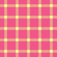 Bold background seamless tartan, duvet pattern textile plaid. Summer vector check texture fabric in red and yellow colors.