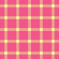 Bold background seamless tartan, duvet pattern textile plaid. Summer vector check texture fabric in red and yellow colors.