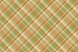 Costume textile texture vector, network plaid tartan background. Chic check seamless pattern fabric in yellow and orange colors. vector