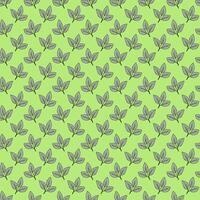 Hand drawn floral pattern vector design. Simple ornament with plant and leaf.