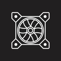 computer fan icon vector