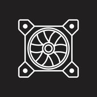 computer fan icon vector