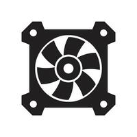 computadora ventilador icono vector