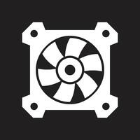 computer fan icon vector