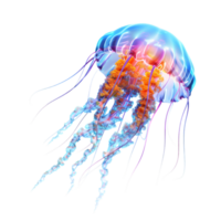 AI generated jellyfish on transparent background png