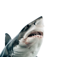 AI generated shark on transparent background png