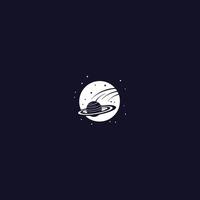 AI generated Galaxy Logo with creative modern concept logo.Planet orbits in round icon concept from space exploration, astrology. Vector. vector