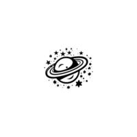 AI generated Galaxy Logo with creative modern concept logo.Planet orbits in round icon concept from space exploration, astrology. Vector. vector